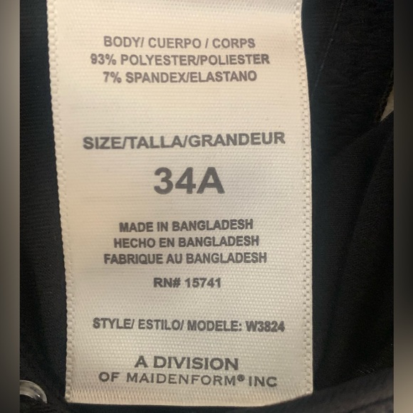 Maidenform ~ Set of 3 Big Girls Bralettes Nude White Black Size 34A - Picture 15 of 16